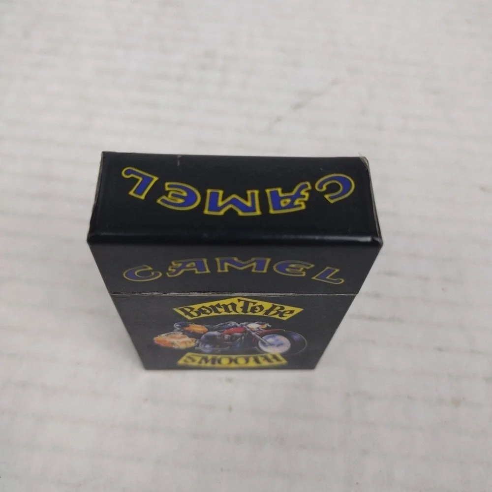 VTG CAMEL Y2K Motorcycle Joe 90's Born to be Smooth Black Flip-Top Lighter